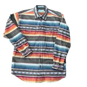 Orvis Southwestern Navajo Button Down LS Shirt Sz. Large Hunting Outdoors